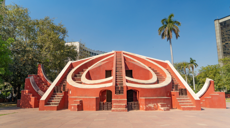 Jantar Mantar observatory in New Delhi, the site where Cockroach Movement India protesters have camped"